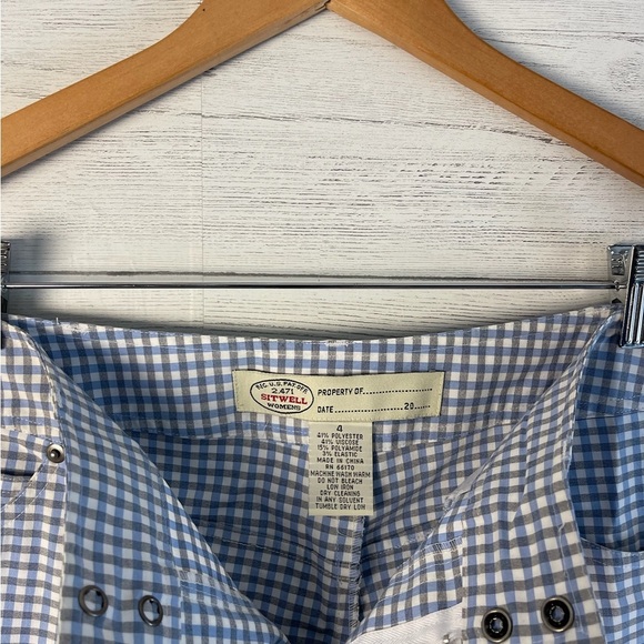 Anthropologie Sitwell Capri Checkered Pants Mid Rise Stretchy Straight Leg Sz 4 - Picture 10 of 10